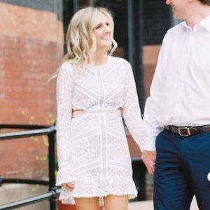 FOR LOVE & LEMONS Emerie white dress, Small